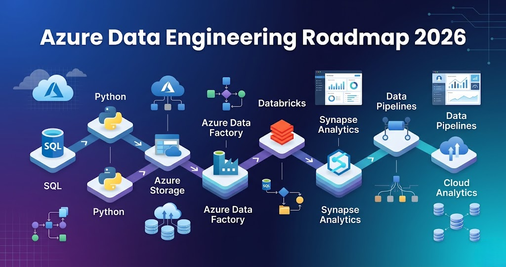 “azure data engineering roadmap learning path with cloud pipelines databricks and azure services