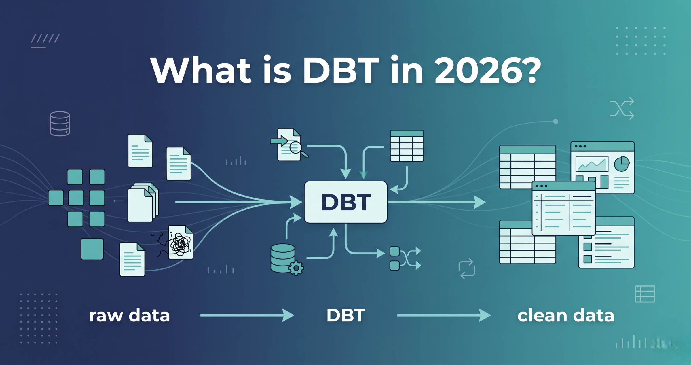 dbt data transformation pipeline from raw data to clean structured data in data engineering